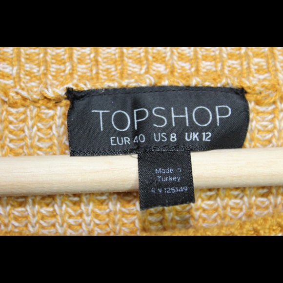 Mustard Topshop Knit Sweater - Size 8 - Picture 2 of 4